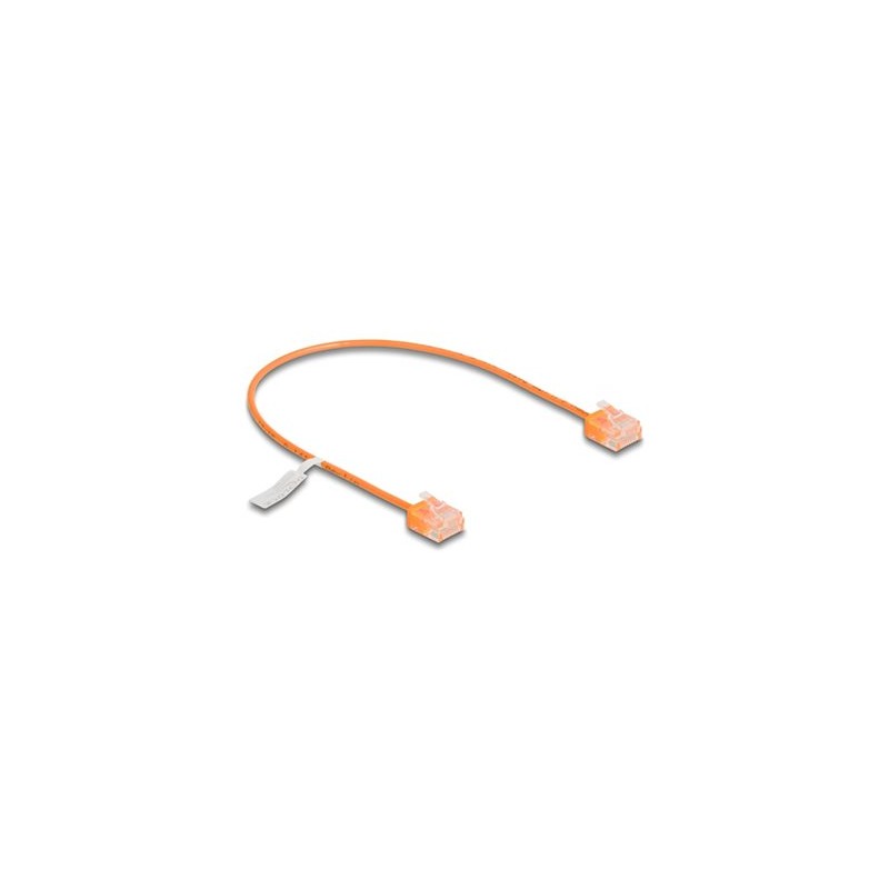 Delock - Patch kabel - RJ-45 (M) do RJ-45 (M) - 30 cm - 2.6 mm - UTP - CAT 6 - oranžová