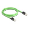 Delock - Patch kabel - RJ-45 (M) do RJ-45 (M) - 1 m - 6.8 mm - SF/UTP - CAT 6a - bootovaný, provedení bez hrbolku - zelená