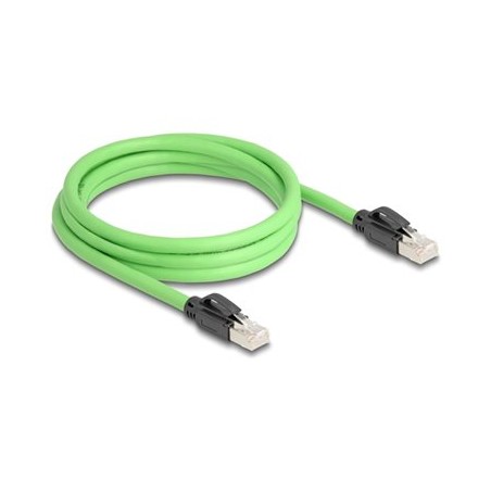 Delock - Patch kabel - RJ-45 (M) do RJ-45 (M) - 2 m - 6.8 mm - SF/UTP - CAT 6a - provedení bez hrbolku - zelená