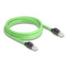 Delock - Patch kabel - RJ-45 (M) do RJ-45 (M) - 2 m - 6.8 mm - SF/UTP - CAT 6a - provedení bez hrbolku - zelená
