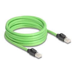 Delock - Patch kabel - RJ-45 (M) do RJ-45 (M) - 5 m - 6.8 mm - SF/UTP - CAT 6a - provedení bez hrbolku - zelená