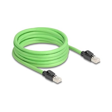 Delock - Patch kabel - RJ-45 (M) do RJ-45 (M) - 5 m - 6.8 mm - SF/UTP - CAT 6a - provedení bez hrbolku - zelená
