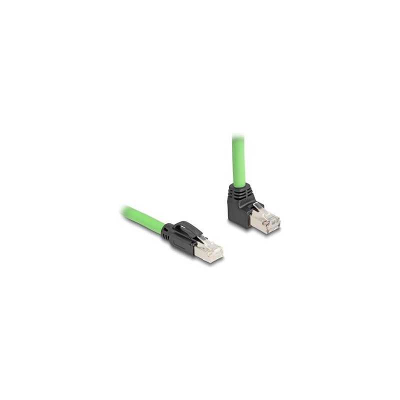 Delock - Sítový kabel - RJ-45 (M) zahnutý nahoru do RJ-45 (M) - 1 m - 6.8 mm - SF/UTP - CAT 6a - bootovaný, provedení bez