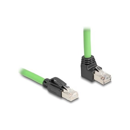 Delock - Sítový kabel - RJ-45 (M) zahnutý nahoru do RJ-45 (M) - 1 m - 6.8 mm - SF/UTP - CAT 6a - bootovaný, provedení bez