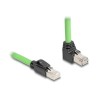 Delock - Sítový kabel - RJ-45 (M) zahnutý nahoru do RJ-45 (M) - 1 m - 6.8 mm - SF/UTP - CAT 6a - bootovaný, provedení bez