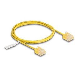 Delock - Patch kabel - RJ-45 (M) do RJ-45 (M) - 1 m - 2.6 mm - UTP - CAT 6 - lisovaný, tenký - žlutá
