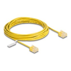 Delock - Patch kabel - RJ-45 (M) krátký do RJ-45 (M) krátký - 5 m - 2.6 mm - UTP - CAT 6 - ultra-tenký - žlutá
