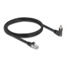 Delock - Sítový kabel - RJ-45 (M) do RJ-45 (M) úhlový, rotující, šroubovací - 1 m - 7 mm - S/FTP - CAT 6 - podpora Gigabit
