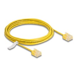Delock - Patch kabel - RJ-45 (M) krátký do RJ-45 (M) krátký - 3 m - 2.6 mm - UTP - CAT 6 - lisovaný, ultra-tenký - žlutá