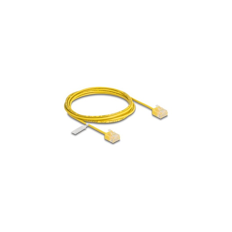 Delock - Patch kabel - RJ-45 (M) do RJ-45 (M) - 2 m - 2.6 mm - UTP - CAT 6 - lisovaný - žlutá
