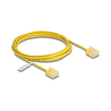 Delock - Patch kabel - RJ-45 (M) do RJ-45 (M) - 2 m - 2.6 mm - UTP - CAT 6 - lisovaný - žlutá