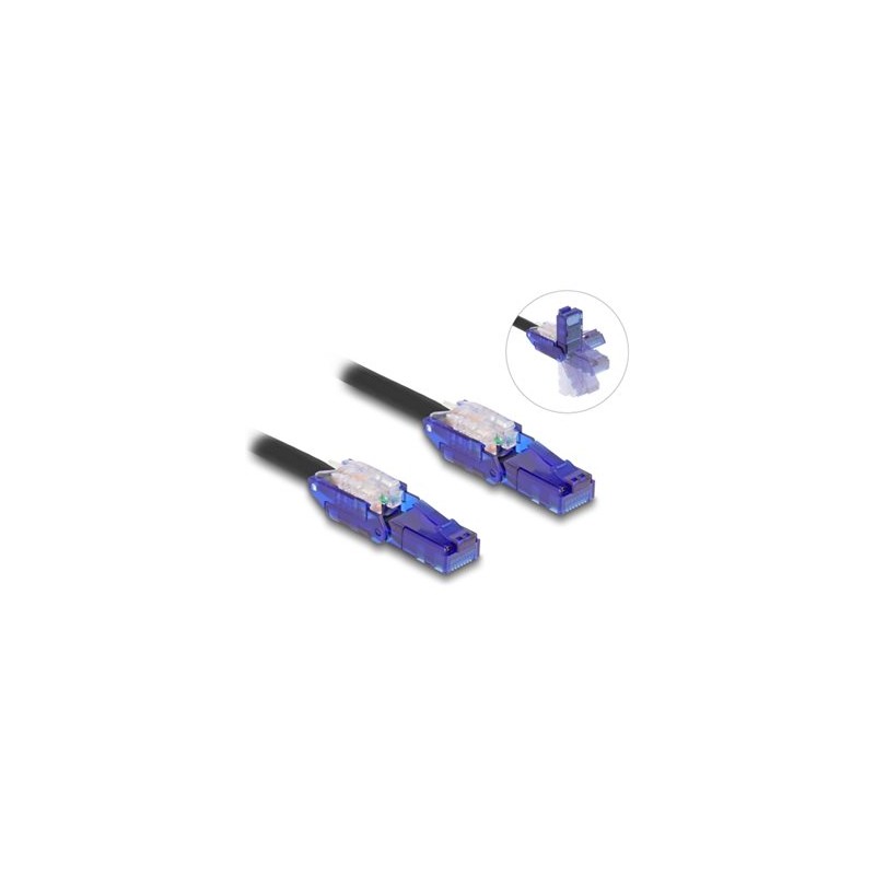 Delock - Sítový kabel - RJ-45 (M) otocení nahoru až do 90° a dolu až do 90° do RJ-45 (M) otocení nahoru až do 90° a dolu až do