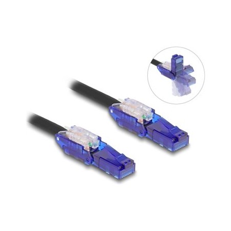 Delock - Sítový kabel - RJ-45 (M) otocení nahoru až do 90° a dolu až do 90° do RJ-45 (M) otocení nahoru až do 90° a dolu až do