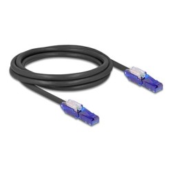 Delock - Sítový kabel - RJ-45 (M) úhel do RJ-45 (M) úhel - 2 m - 6 mm - UTP - CAT 6 - neobsahuje halogen - cerná