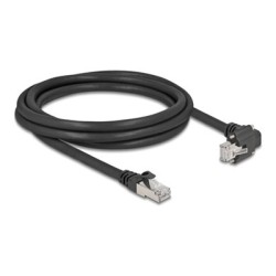 Delock - Sítový kabel - RJ-45 (M) do RJ-45 (M) zkosené - 2 m - 7 mm - S/FTP - CAT 6 - podpora Gigabit Ethernet - cerná