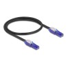 Delock - Sítový kabel - RJ-45 (M) úhel do RJ-45 (M) úhel - 50 cm - 6 mm - UTP - CAT 6 - neobsahuje halogen - cerná
