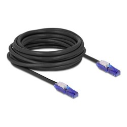 Delock - Sítový kabel - RJ-45 (M) 180° otocný do RJ-45 (M) 180° otocný - 7.5 m - 6 mm - UTP - CAT 6 - neobsahuje halogen - cerná