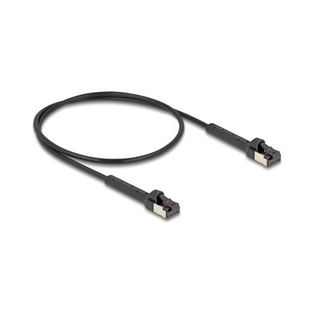 Delock - Patch kabel - RJ-45 (M) naklonený až do 60° do RJ-45 (M) naklonený až do 60° - 50 cm - 3.8 mm - U/FTP - CAT 6a