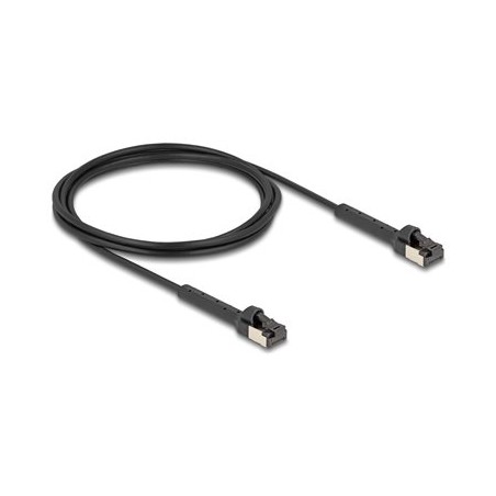 Delock - Patch kabel - RJ-45 (M) naklonený až do 60° do RJ-45 (M) naklonený až do 60° - 2 m - 3.8 mm - U/FTP - CAT 6a