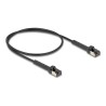 Delock - Patch kabel - RJ-45 (M) naklonený až do 60° do RJ-45 (M) naklonený až do 60° - 50 cm - 3.8 mm - U/FTP - CAT 8.1