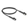 Delock - Patch kabel - RJ-45 (M) naklonený až do 60° do RJ-45 (M) naklonený až do 60° - 1 m - 3.8 mm - U/FTP - CAT 6a