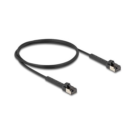 Delock - Patch kabel - RJ-45 (M) do RJ-45 (M) - 1 m - 3.8 mm - U/FTP - CAT 8.1 - neobsahuje halogen, 40 Gigabit Ethernet