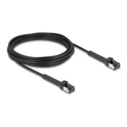 Delock - Patch kabel - RJ-45 (M) do RJ-45 (M) - 5 m - 3.8 mm - U/FTP - CAT 6a - neobsahuje halogen, provedení bez hrbolku