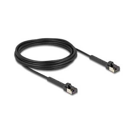 Delock - Patch kabel - RJ-45 (M) do RJ-45 (M) - 5 m - 3.8 mm - U/FTP - CAT 6a - neobsahuje halogen, provedení bez hrbolku