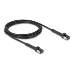 Delock - Patch kabel - RJ-45 (M) naklonený až do 60° do RJ-45 (M) naklonený až do 60° - 3 m - 3.8 mm - U/FTP - CAT 6a