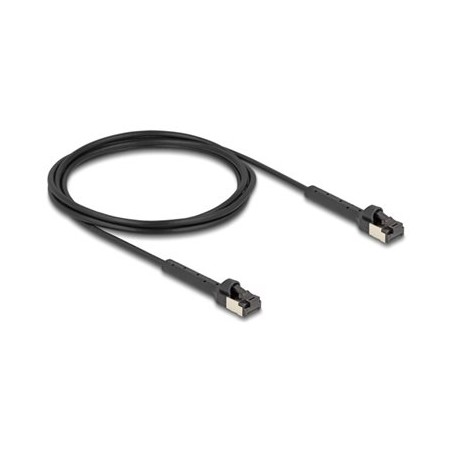 Delock - Patch kabel - RJ-45 (M) naklonený až do 60° do RJ-45 (M) naklonený až do 60° - 2 m - 3.8 mm - U/FTP - CAT 8.1