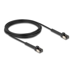 Delock - Patch kabel - RJ-45 (M) naklonený až do 60° do RJ-45 (M) naklonený až do 60° - 3 m - 3.8 mm - U/FTP - CAT 8.1