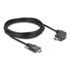 Delock - USB kabel - 24 pin USB-C (M) rovné do 24 pin USB-C (M) levý/pravý úhel - USB 2.0 - 3 A - 5 m - krídlové šrouby