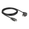 Delock - USB kabel - 24 pin USB-C (M) do 24 pin USB-C (M) levý/pravý úhel - USB 2.0 - 3 A - 3 m - krídlové šrouby, podpora
