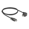 Delock - USB kabel - 24 pin USB-C (M) rovné do 24 pin USB-C (M) levý/pravý úhel - USB 2.0 - 3 A - 1 m - krídlové šrouby