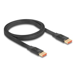 Delock - Kabel DisplayPort - DisplayPort (M) do DisplayPort (M) - DisplayPort 1.4 - 1 m - podpora 8K60Hz, plochá páska - cerná