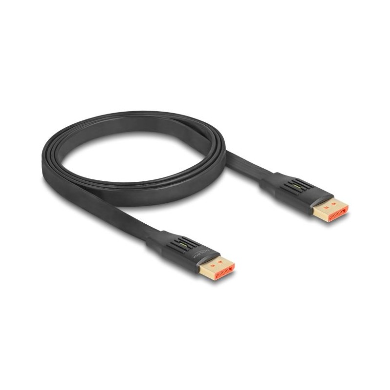 Delock - Kabel DisplayPort - DisplayPort (M) do DisplayPort (M) - DisplayPort 1.4 - 1 m - podpora 8K60Hz, plochá páska - cerná