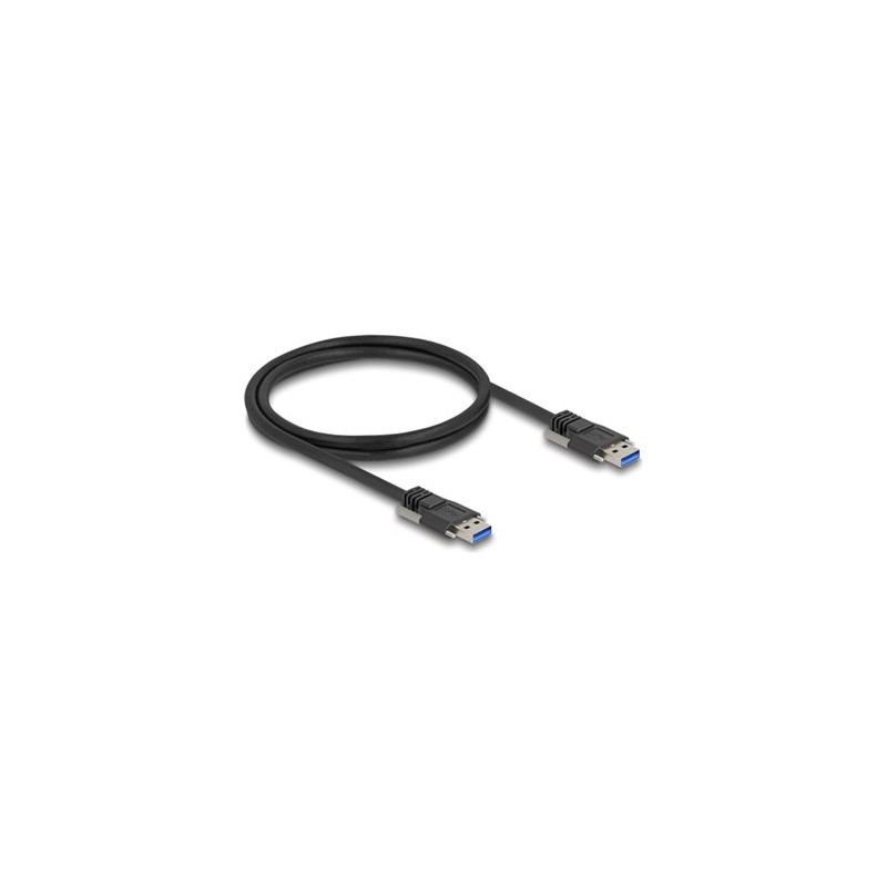 Delock - Kabel USB - USB typ A (M) do USB typ A (M) - 1 m - krídlové šrouby, up to 5 Gbps data transfer rate, Vzdálenost šroubu