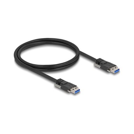 Delock - Kabel USB - USB typ A (M) do USB typ A (M) - 1 m - krídlové šrouby, up to 5 Gbps data transfer rate, Vzdálenost šroubu