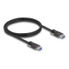 Delock - Kabel USB - USB typ A (M) do USB typ A (M) - 1 m - krídlové šrouby, up to 5 Gbps data transfer rate, Vzdálenost šroubu