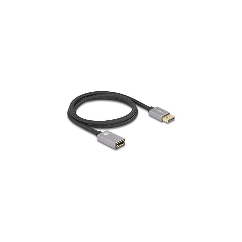 Delock - Prodlužovací kabel DisplayPort - DisplayPort (M) do DisplayPort (F) - DisplayPort 1.4 - 1 m - podpora 8K30 Hz (7680 x