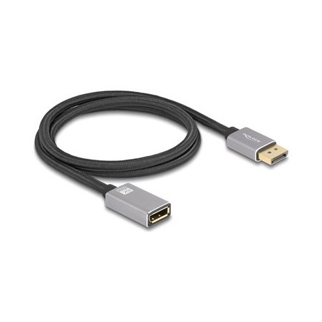 Delock - Prodlužovací kabel DisplayPort - DisplayPort (M) do DisplayPort (F) - DisplayPort 1.4 - 1 m - podpora 8K30 Hz (7680 x