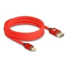 Delock - Kabel DisplayPort - Mini DisplayPort (M) do DisplayPort (M) - DisplayPort 1.4 - 3 m - podpora 8K60Hz - cervená
