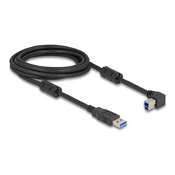 Delock - Kabel USB - USB typ A (M) rovné do USB Type B (M) levý úhel - USB 3.0 - 3 m - up to 5 Gbps data transfer rate - cerná