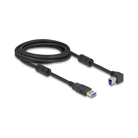Delock - Kabel USB - USB typ A (M) rovné do USB Type B (M) levý úhel - USB 3.0 - 3 m - up to 5 Gbps data transfer rate - cerná