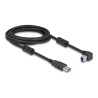 Delock - Kabel USB - USB typ A (M) rovné do USB Type B (M) levý úhel - USB 3.0 - 3 m - up to 5 Gbps data transfer rate - cerná