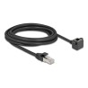 Delock - Sítový prodlužovací kabel - RJ-45 (M) do RJ-45 (F) pravoúhlý - 3 m - 6 mm - stínená kroucená dvoulinka (F/UTP) - CAT 6