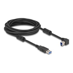 Delock - Kabel USB - USB typ A (M) do USB Type B (M) levý úhel - USB 3.0 - 5 m - up to 5 Gbps data transfer rate, pozlacené