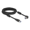 Delock - Kabel USB - USB typ A (M) do USB Type B (M) levý úhel - USB 3.0 - 5 m - up to 5 Gbps data transfer rate, pozlacené