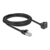 Delock - Sítový prodlužovací kabel - RJ-45 (M) do RJ-45 (F) zkosené - 2 m - 6 mm - stínené F/UTP - CAT 6 - podpora Gigabit