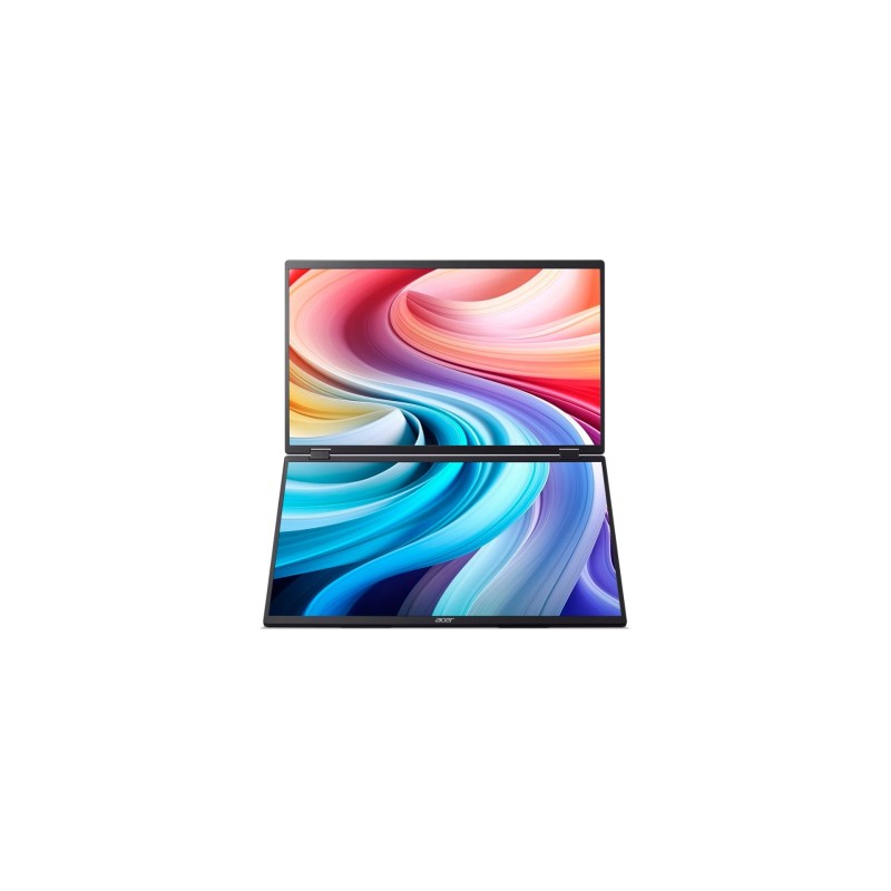 ACER LCD PD193QTEbmiuux DUAL SCREEN,47cm (18.5") FHD,100Hz,250nits,4ms,Audio,Repro,Vesa,HDMI,USB,Black
